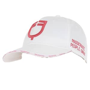 Cappello Equestro Unisex modello Baseball Bianco Fucsia