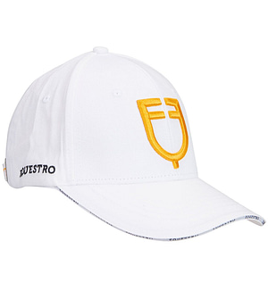 Cappello Equestro Unisex modello Baseball Bianco Giallo
